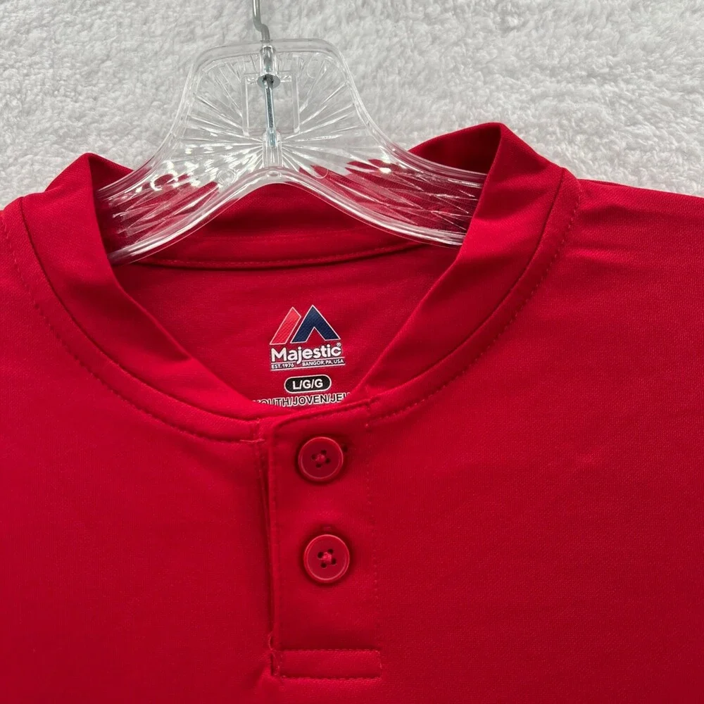 Los Angeles Angels Shirt Boys Large Red MLB Jersey Youth Sports Majestic Tee New